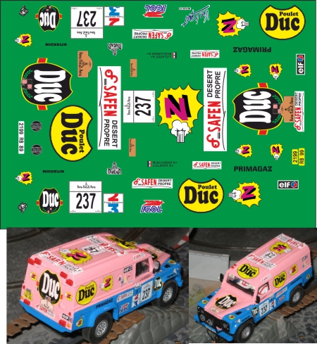 1:43 Набор декалей LAND ROVER Duc Z Dakar 1994 - U051