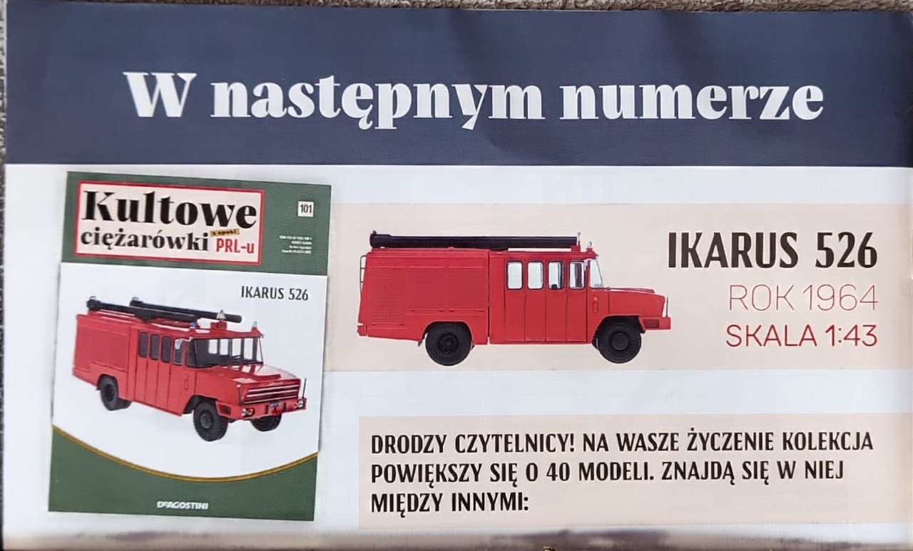 1:43 IKARUS 526, Kultowe Ciezarowki PRL-u 101 - kulC101