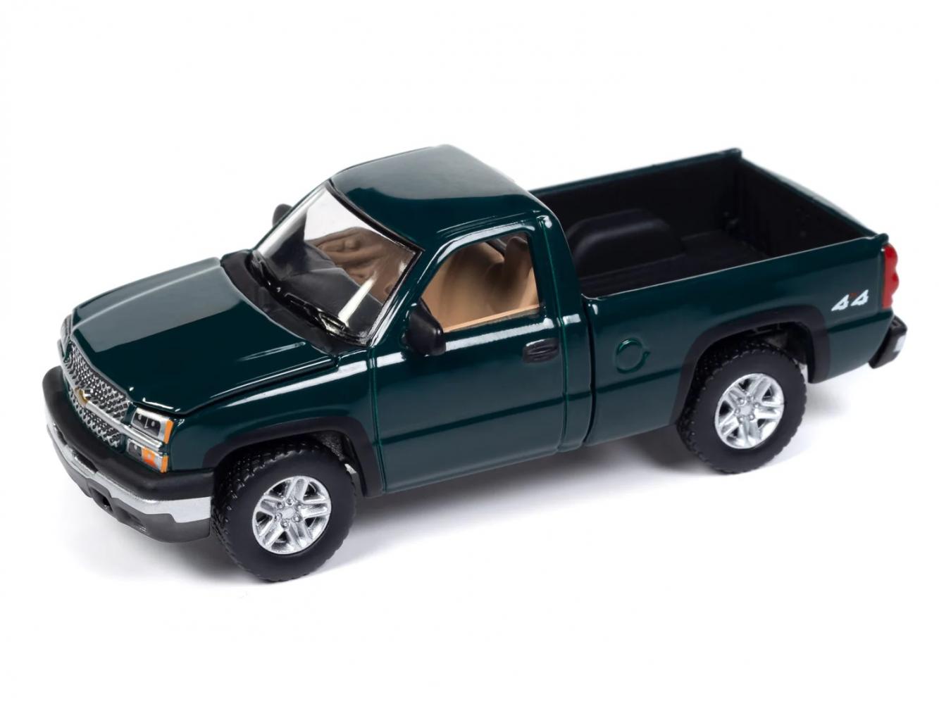 1:64 CHEVROLET Silverado Pickup Truck (2003), Woodland Green Muscle Trucks - 67499