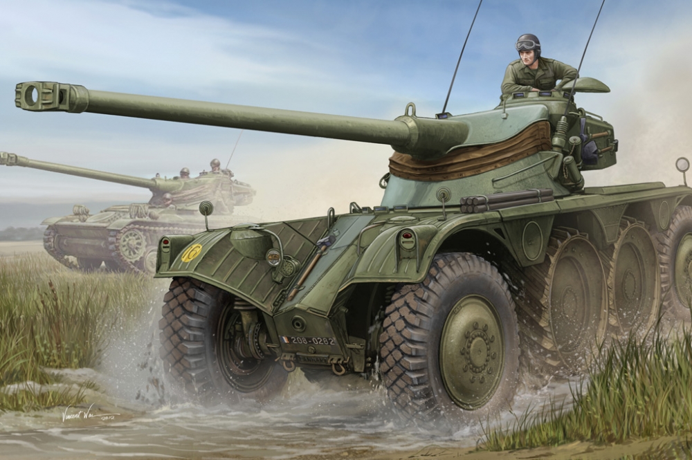 1:35 Сборная модель Легкий танк French EBR-10 Wheeled Reconnaissance Vehicle - 82489