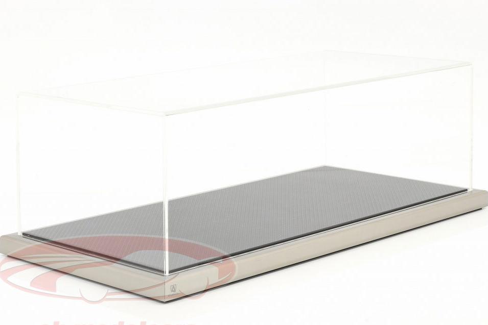 1:12 Бокс акриловый Dieppe Carbon с акрилово-металлическим основанием, черный / серебристый - 10156