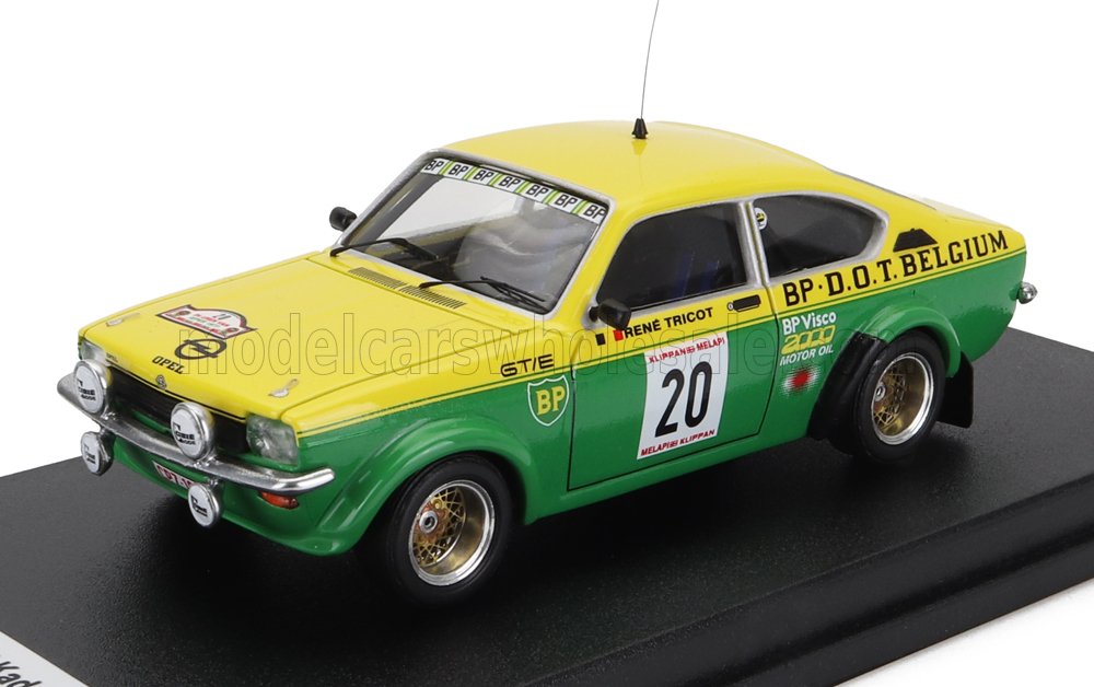 1:43 OPEL Kadett Gt/e (night Version) №20 Rally Ypres (1977) R.Tricot - E.Symens, Yellow Green - DSN137