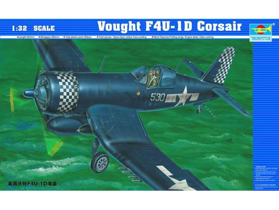 1:32 Сборная модель Американский палубный истребитель Chance Vought F4U-1D Corsair - 02221