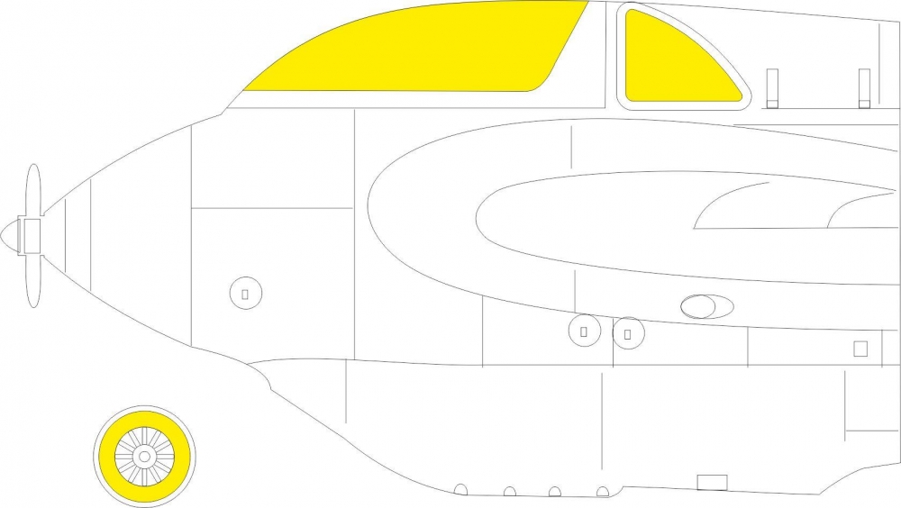1:48 Окрасочная маска для Me 163B TFace - EX795
