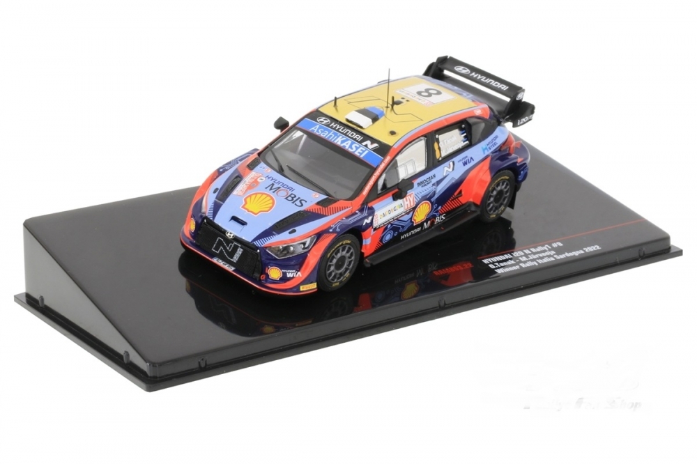 1:43 HYUNDAI I20 Coupe Wrc Mobis N8 Winner Rally Sardinia Italy (2022) T.Tanak - M.Jarveoja, 2 Tone Blue Red - RAM853