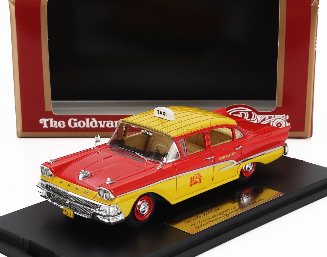 1:43 FORD Custom 300 Taxi (1958), Yellow Red - GC087