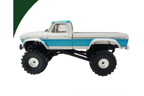 1:43 FORD F-250 (1976), silver metallic with teal green stripe - 86649