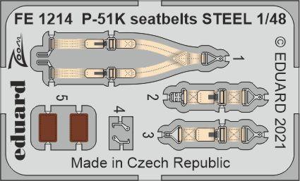 1:48 Фототравление P-51K стальные ремни - FE1214