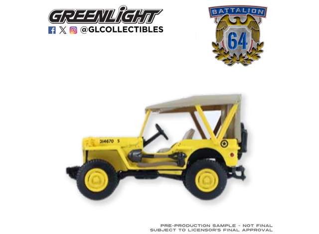 1:64 Willys MB Jeep, U.S Army Air Forces *Control Jeeps* *Battalion 64 Series 6*, mustard-brown 1942 - 61060A