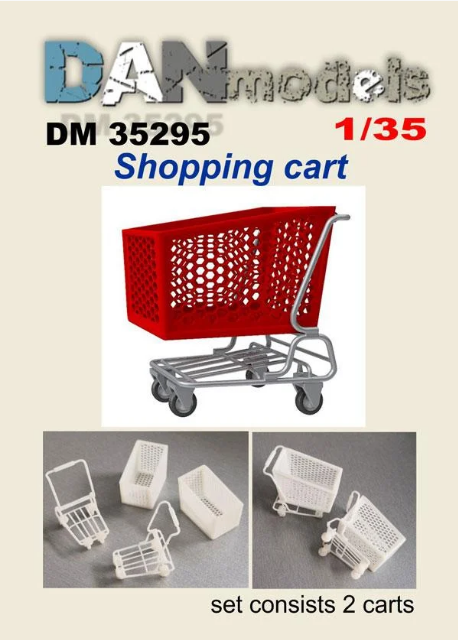 Торговая тележка. 2 шт. Смола. печать 3D - DM35295