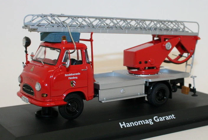 1:43 HANOMAG Garant fire engine aerial ladder Packaging with light signs of use - 03241