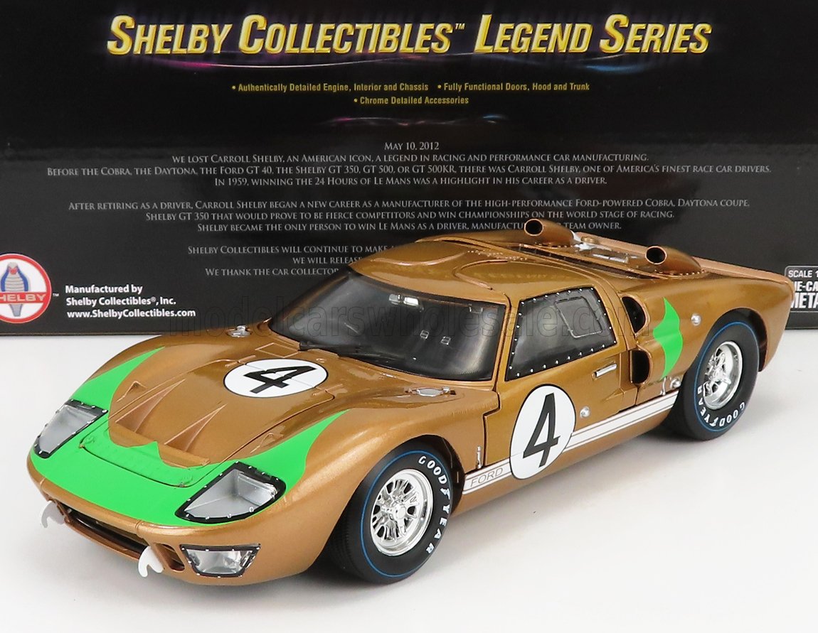 1:18 FORD Gt40 Mkii Coupe Team Holman & Moody N4 24h Le Mans (1966) M.Donohue - P.Hawkins, Copper Met Green - 414