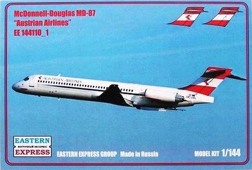 1:144 Сборная модель Пассажирский самолет McDonnell Douglas MD-87 (Austrian) - 144110-1