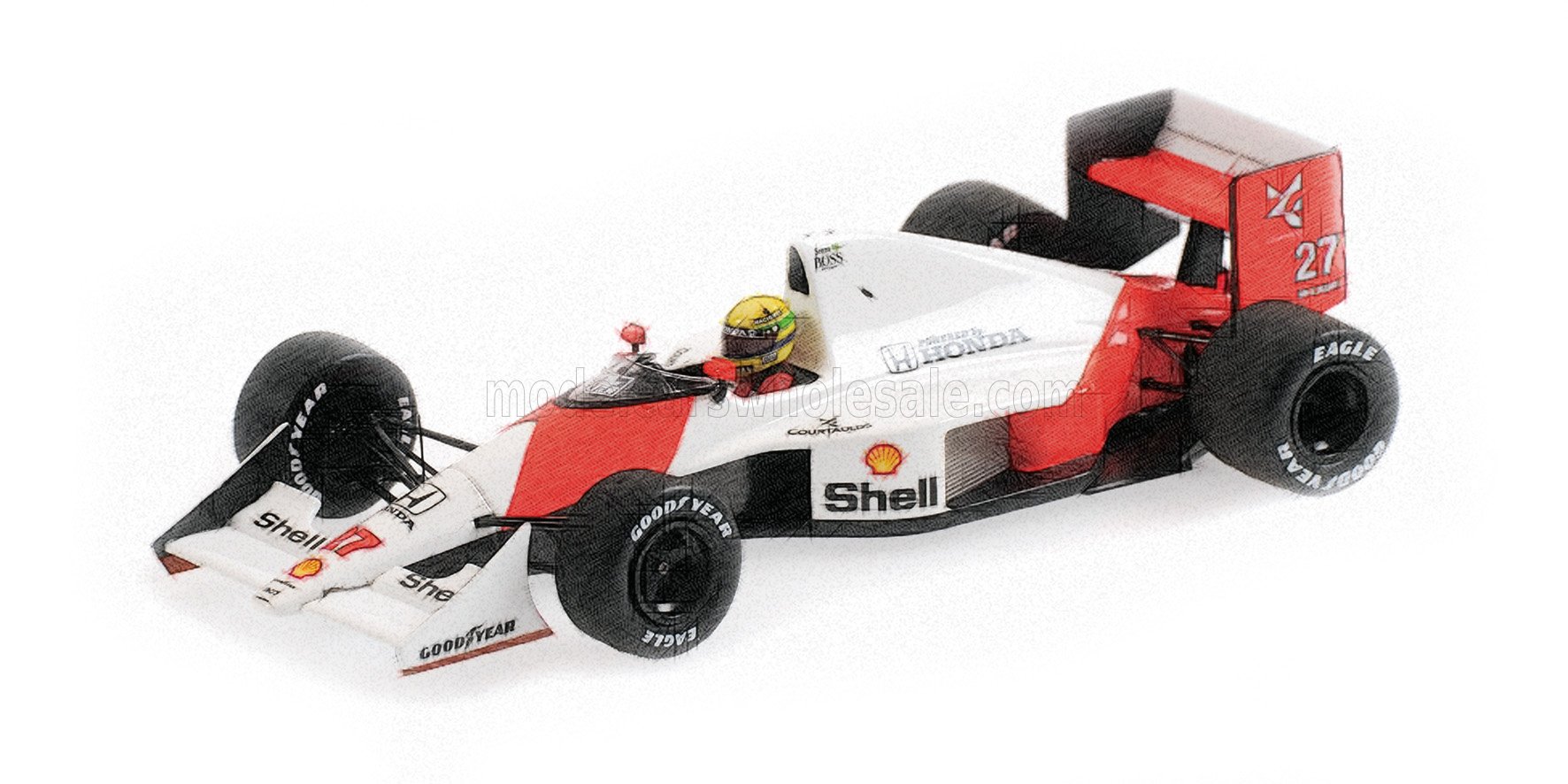 1:43 McLAREN Honda MP4/5B World Champion Ayrton Senna (1990), Dirty Version - 540903327