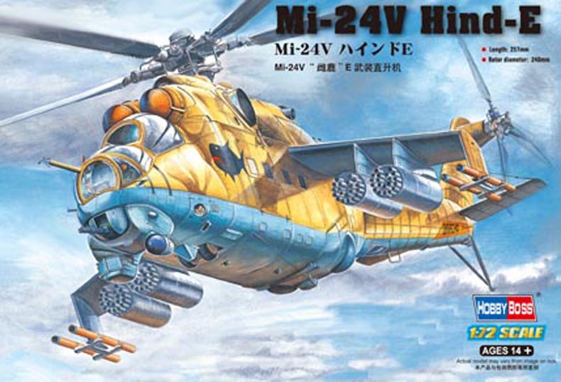 1:72 Сборная модель Вертолет Mi-24V Hind-E - 87220