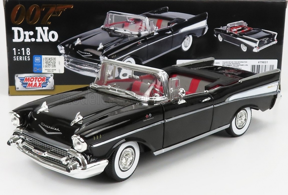 1:18 CHEVROLET Bel Air Cabriolet - Spider (1955) - 007 James Bond - Dr. No  - Licenza Di Uccidere, Black - 79831