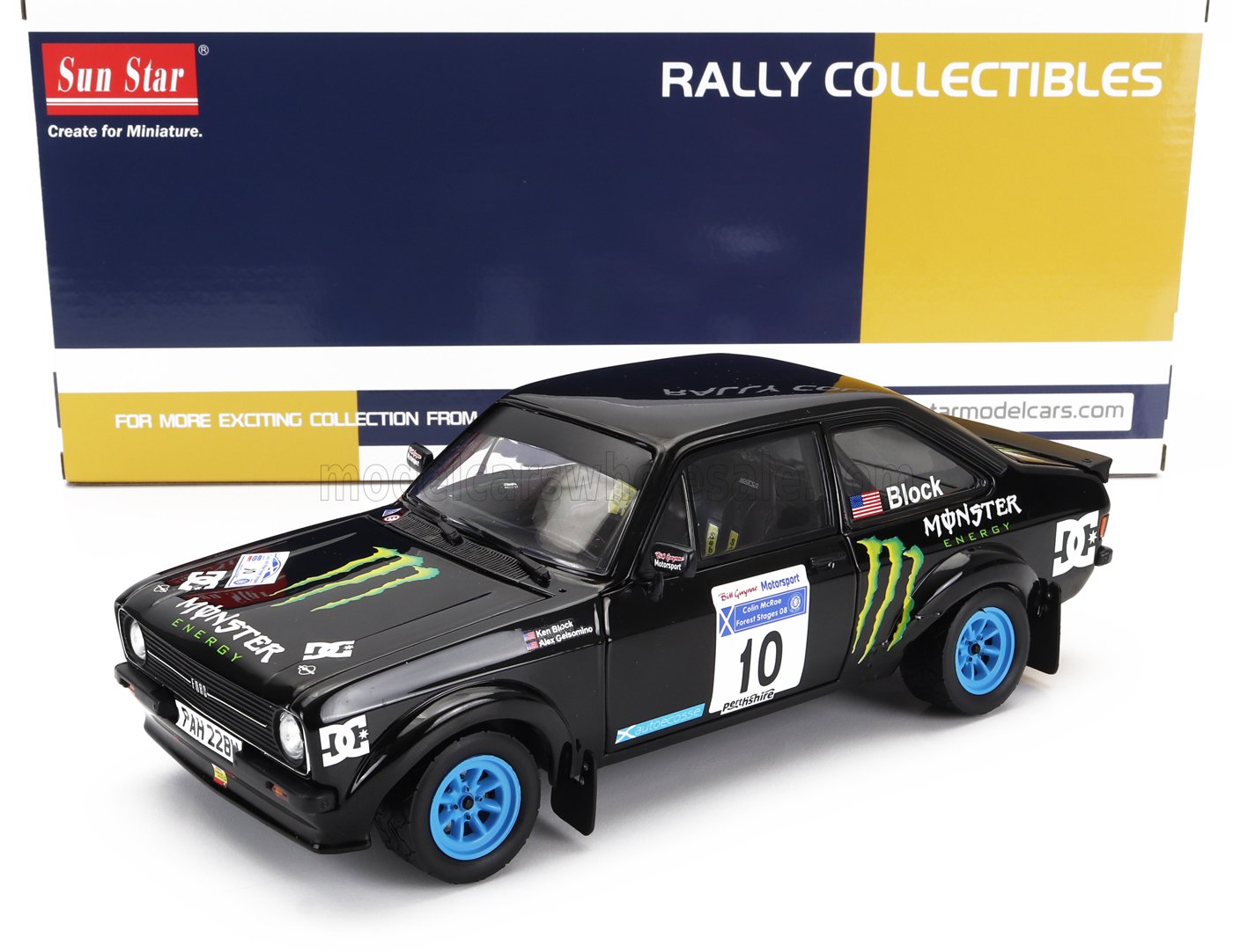 1:18 FORD Escort Mkii Rs 1800 (night Version) №10 Rally Forest Stage (2008) Ken Block - Alex Gelsomino, Black - 4858