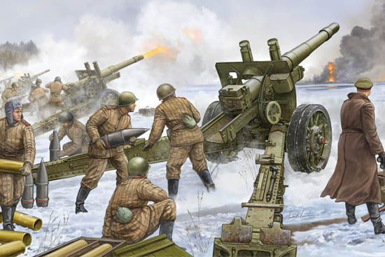 1:35 Сборная модель 152-мм гаубица-пушка МЛ-20 образца 1937 года - 02315