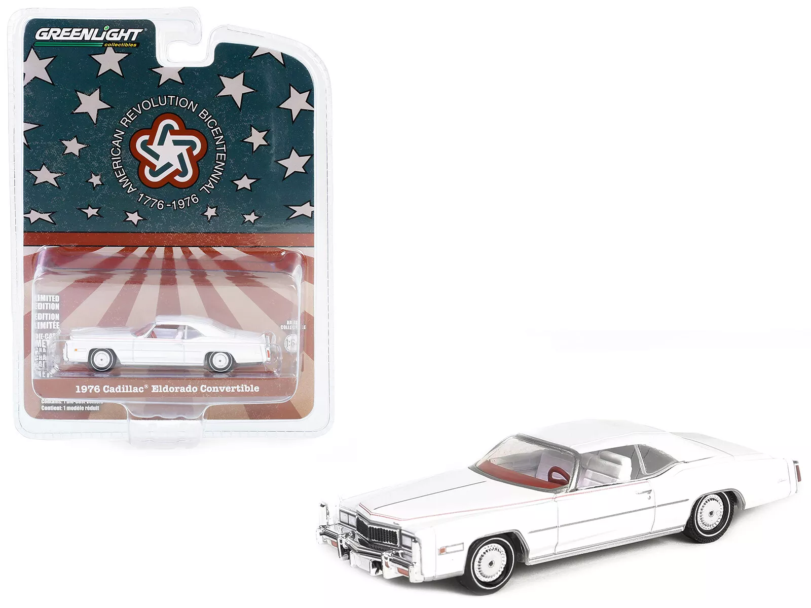 1:64 CADILLAC Eldorado Cabriolet Hard-top (1976), White - 28140B