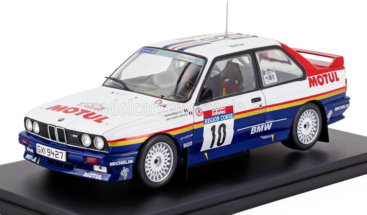 1:24 BMW 3-series M3 (e30) Rothmans №10 Winner Rally Tour De Corse (1987) Bernard Beguin - Jean Jacques Lenne, White Blue Red - AAWRC040