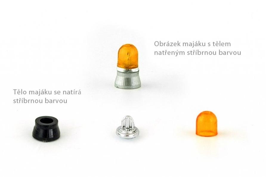 1:43 Проблесковый маяк Elektra LB-3, оранжевый - CAL-B-43-005O