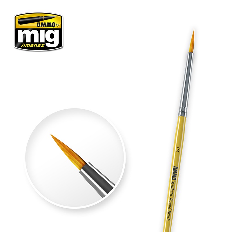 2 SYNTETIC ROUND BRUSH - AMIG8614