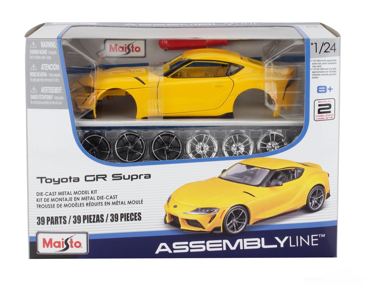 1:24 Сборная модель TOYOTA Supra Gr Coupe (2022), yellow - 39538YELLOW