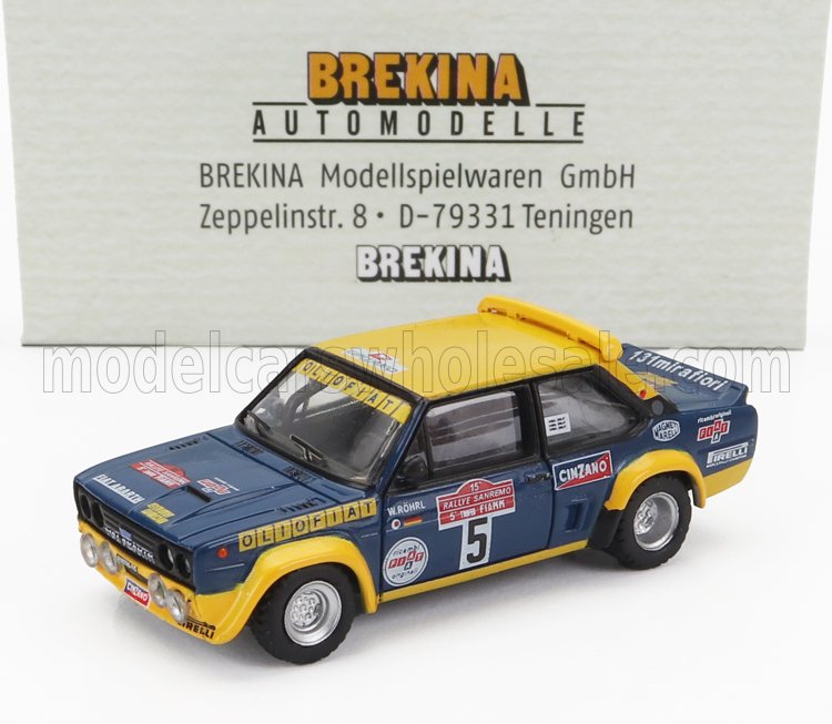 1:87 FIAT 131 Abarth №5 Rally Sanremo (1977) Walter Rohrl - Willi Peter Pitz, Blue Yellow - 22658