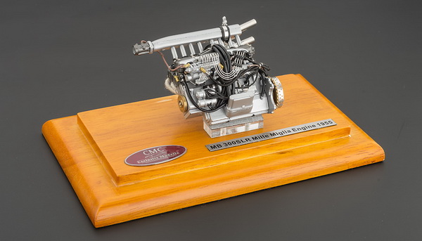 1:18 MERCEDES BENZ Motore - Engine Mercedes 300sl (1955) - With Showcase - Con Vetrina, Silver - M-120