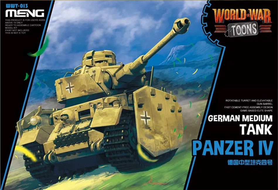 Сборная модель Немецкий средний танк Panzer IV (карикатура, сборка без клея для детей) - WWT-013