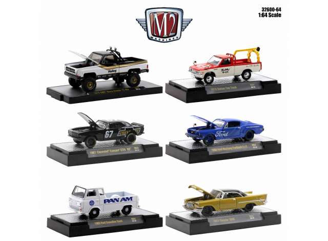 1:64 M2 Machines Auto Meets, серия 64, набор из 6 моделей - 32600-64~6