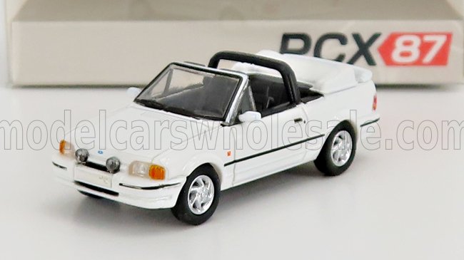 1:87 FORD ESCORT MKIV CABRIOLET OPEN (1986), WHITE - PCX870156