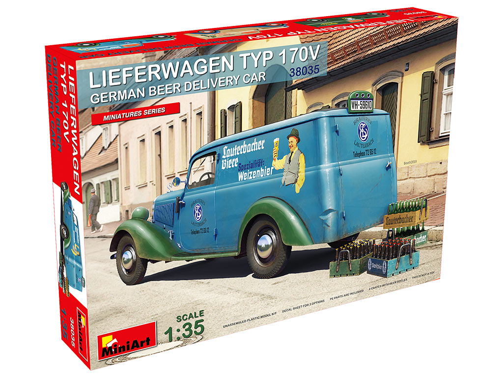 1:35 Сборная модель Немецкая Грузовая Машина Тип 170V для Доставки Пива - 38035