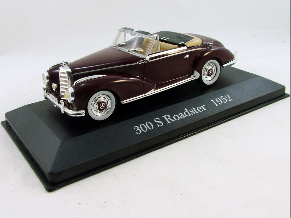 1:43 MERCEDES-BENZ 300 S Roadster (1952), Mercedes-Benz Offizielle Modell-Sammlung 9, темно-красный - MB009