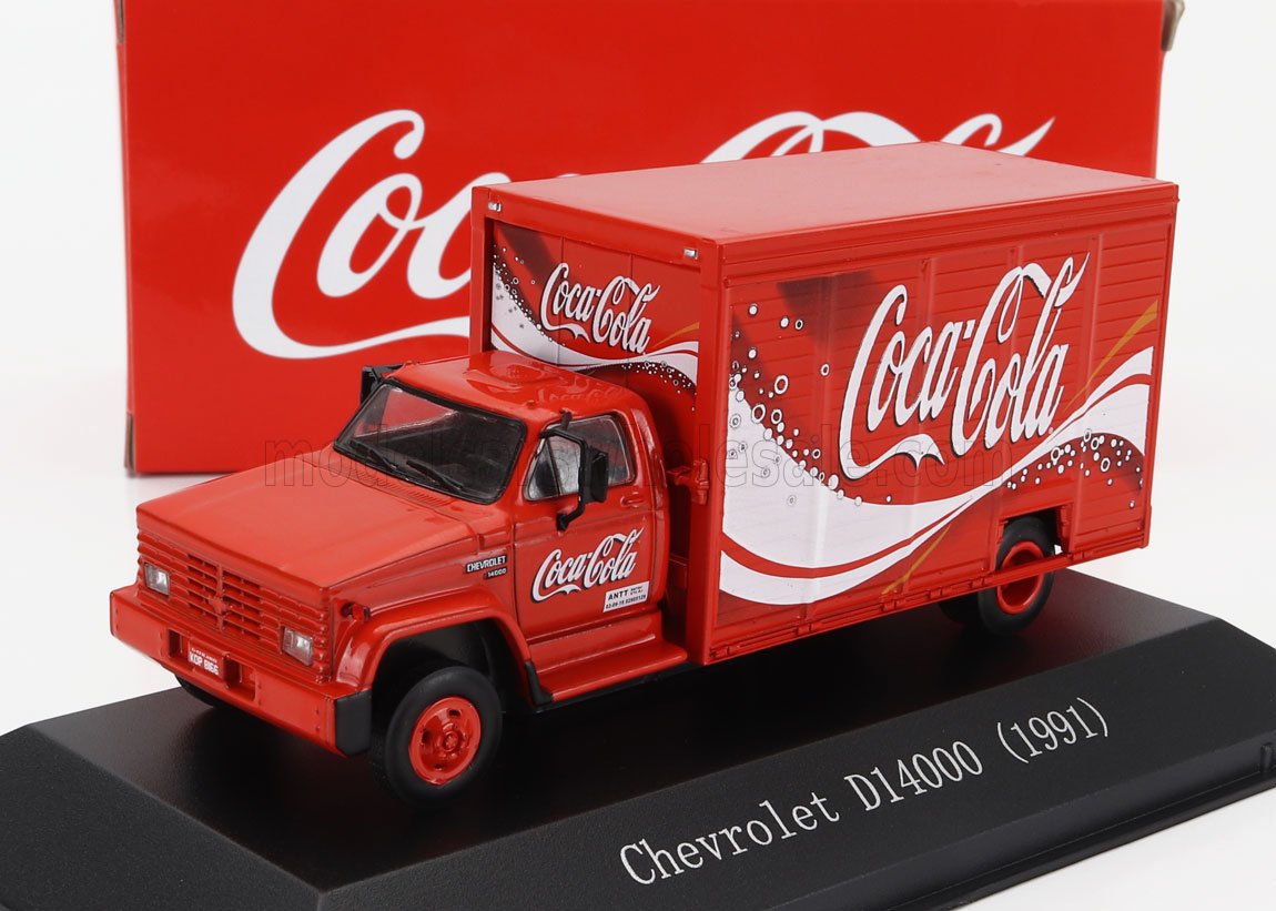 1:72 CHEVROLET D14000 Truck Cassonato Coca-cola 1991, Red - PLADEAGCOCCOLL002