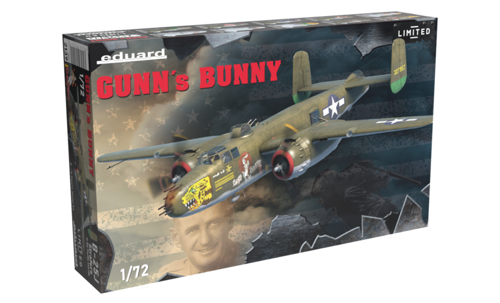 1:72 Сборная модель Бомбардировщик B-25J Mitchell, GUNN´s BUNNY - 2139