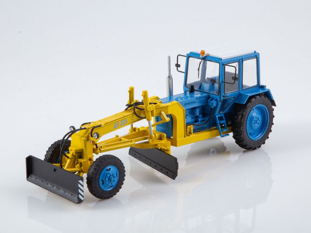 1:43 Автогрейдер ДЗ-201, синий / желтый - 0261MP