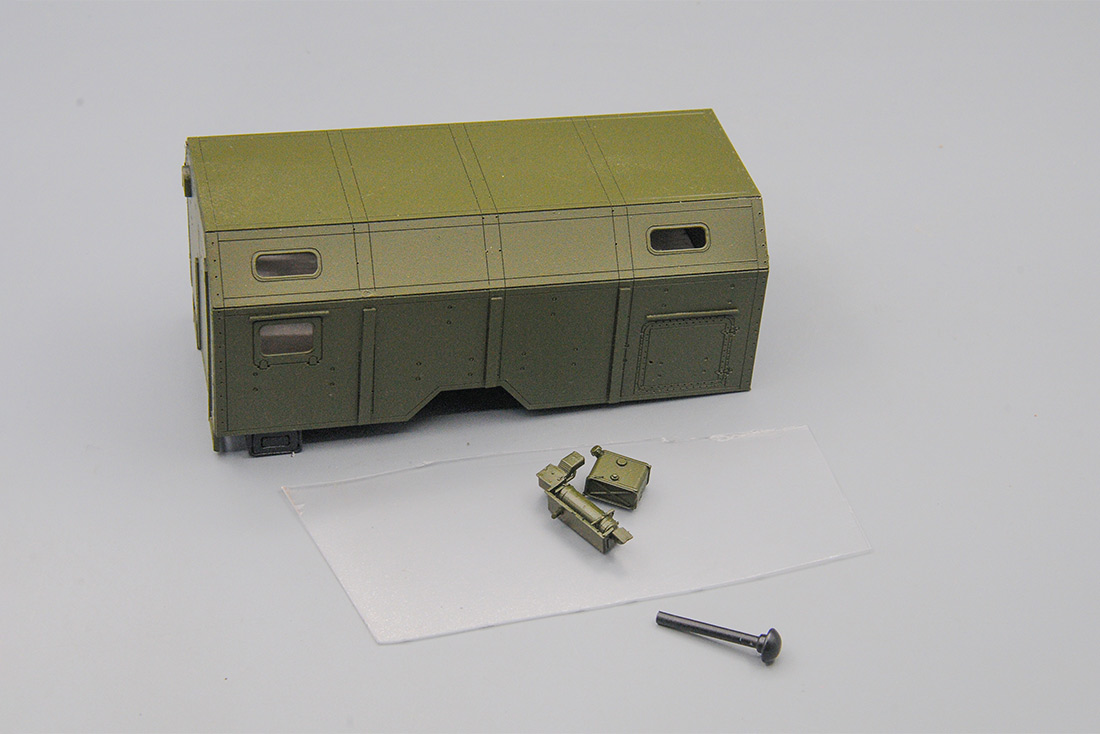 1:43 Набор для конверсии Надстройка -  Камский 4326 кунг, хаки - mal234