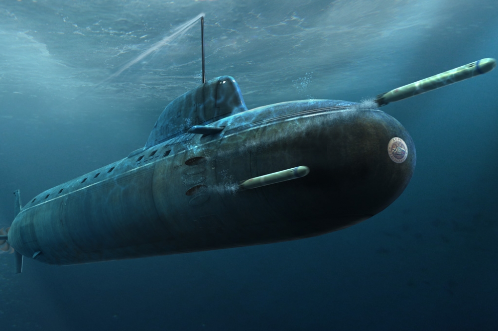 1:350 Сборная модель Подводная лодка Russian Navy Yasen Class SSN - 83526