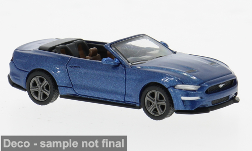 1:87 FORD Mustang VI Cabriolet (2020), dark blue - PCX870564