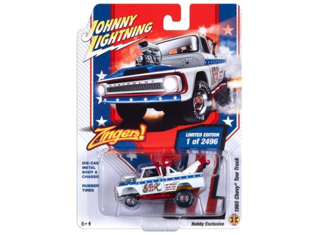 1:64 CHEVROLET *Evil Ek Towing* Tow Truck,(1965), white/blue - JLSP365