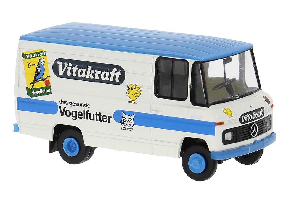 1:87 MERCEDES-BENZ L 406 D Kasten Vitakraft (1967), white / blue - 36862