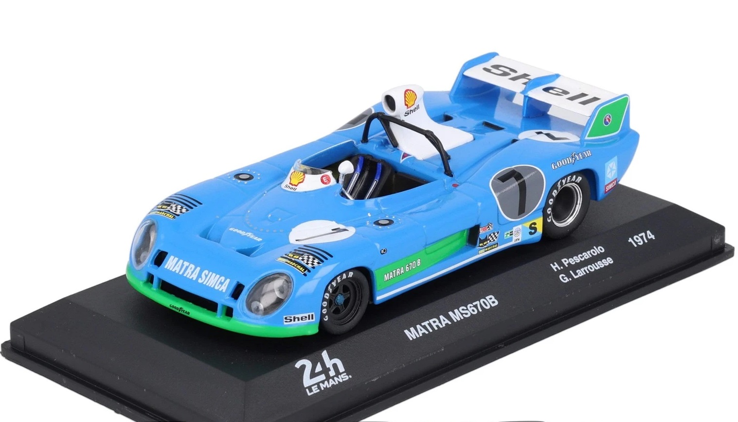1:43 MATRA SIMCA Ms670b 3.0l V12 Team Matra Sport №7 Winner 24h Le Mans (1974) Henri Pescarolo - Gerard Larrousse, Bluette Green White - MW1ALA0019
