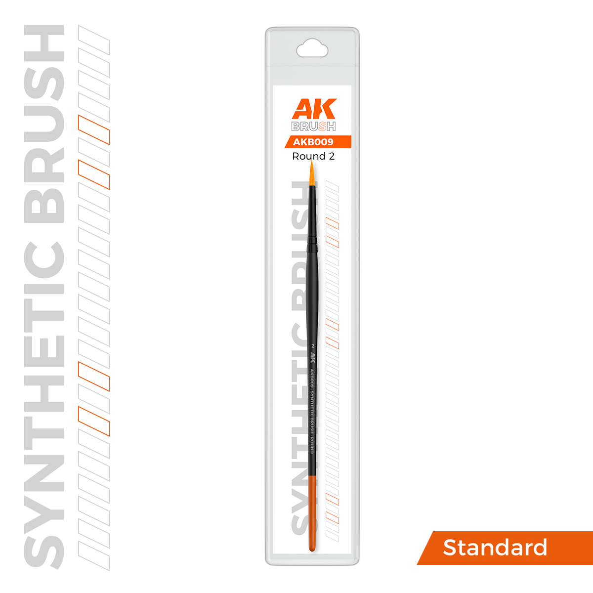 Синтетическая кисть - Круглая 2 / AK SYNTHETIC BRUSH – ROUND 2 - AKB009