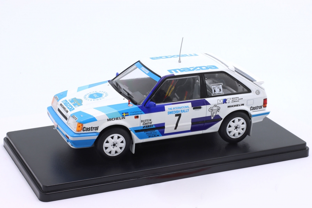 1:24 MAZDA 323 4WD #7 'Mazda Rally Team Europe' Carlsson/Carlsson Winner Rally Sweden (1989) - 24WRC534