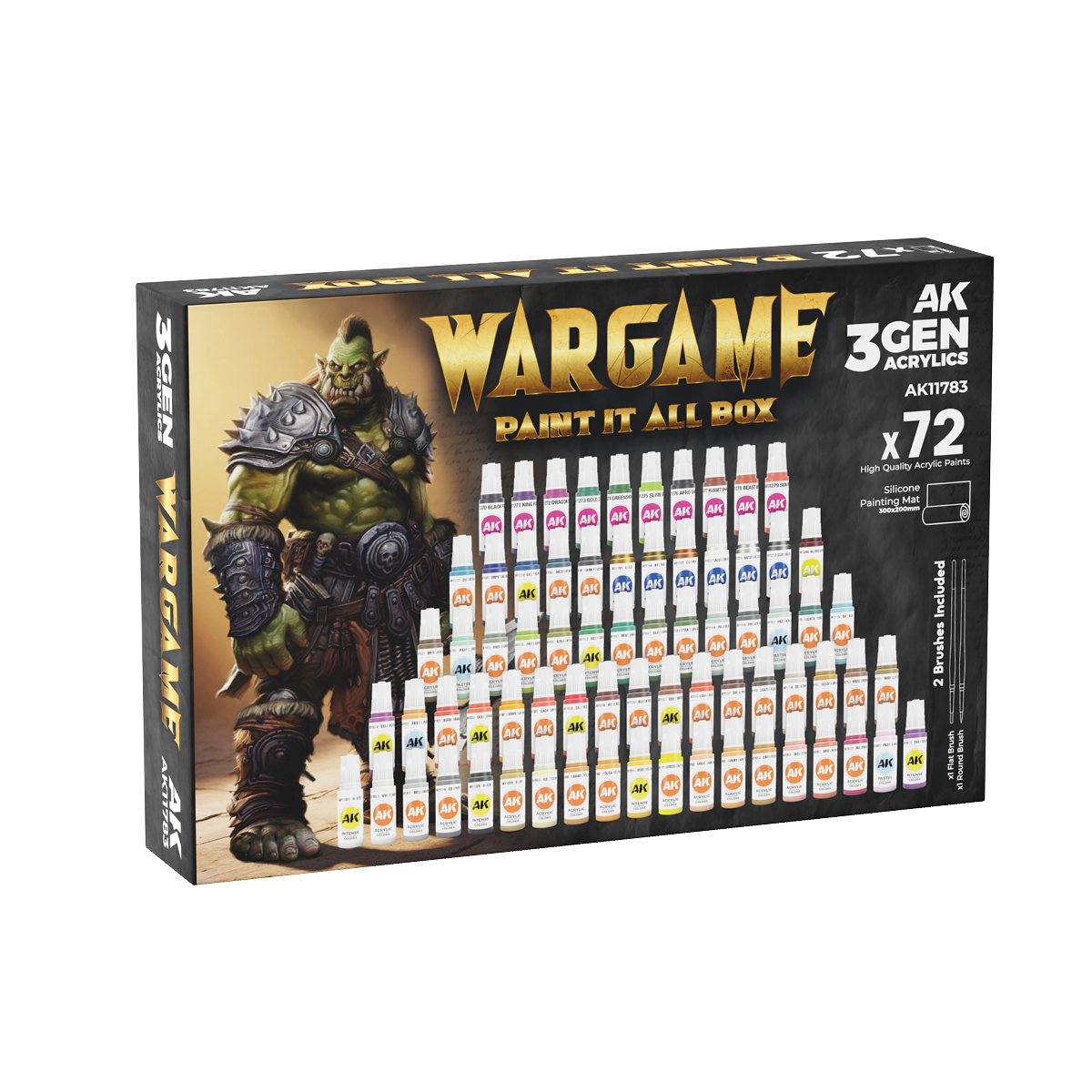 Набор красок 3GEN – WARGAME 'Раскрась это всё' 72 цвета / 3GEN – WARGAME PAINT IT ALL BOX x72 - AK11783