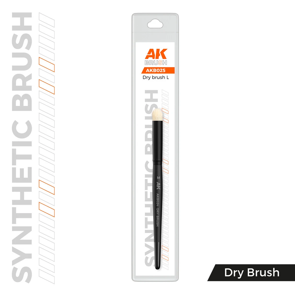 Синтетическая кисть для сухих техник - L / AK SYNTHETIC DRY BRUSH – L - AKB025