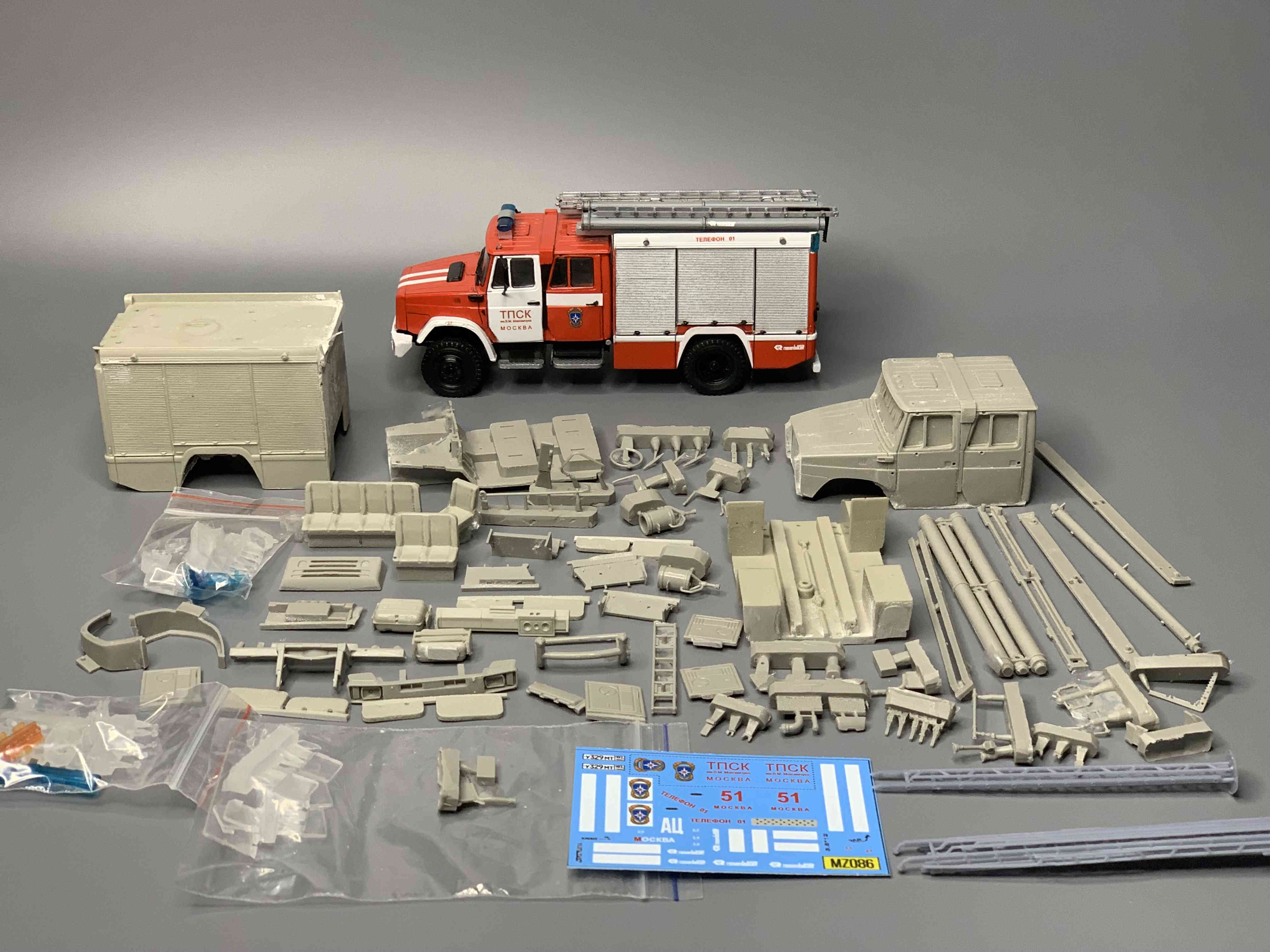 1:43 Набор для конверсии Пожарный автомобиль АЦ-20-20/2(4331) - MZ086