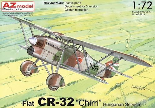 1:72 Сборная модель Самолет Fiat CR-32bis Chirri 'Hungarian Service' - AZ7613