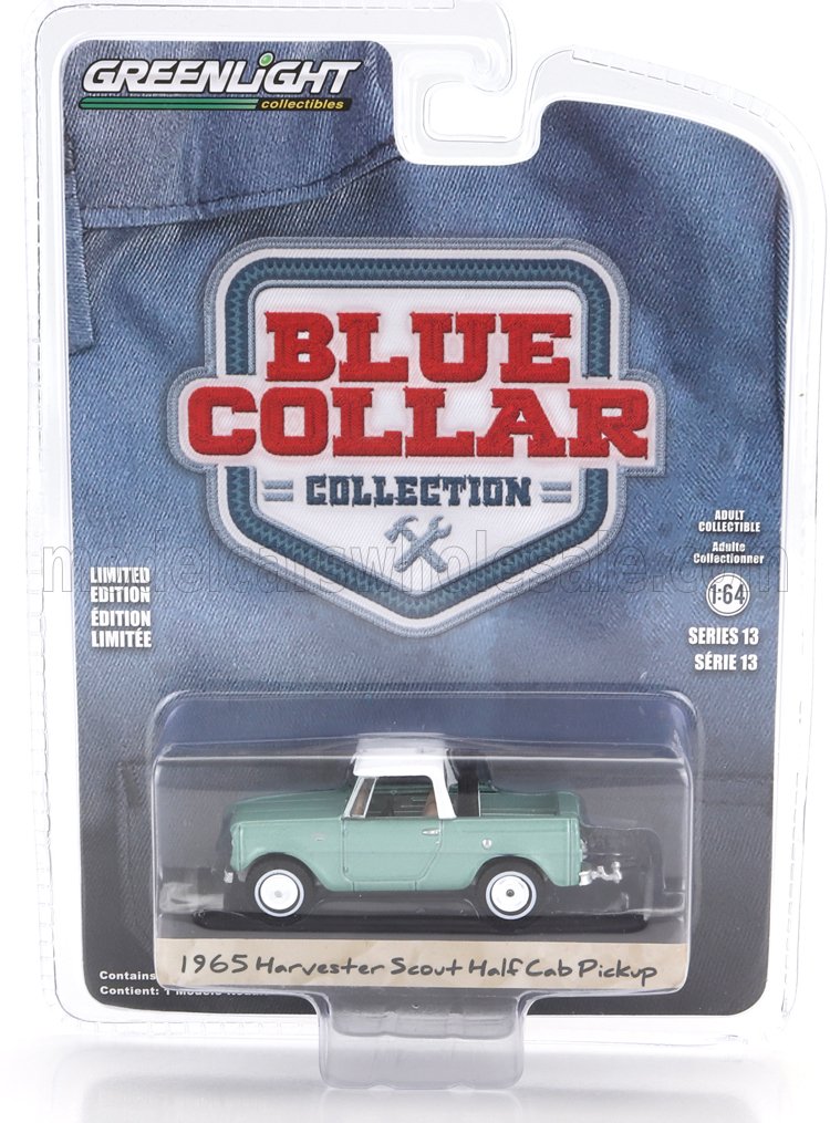 1:64 HARVESTER Scout Half Cab Pick-up (1965), Green Met White - 35280-A